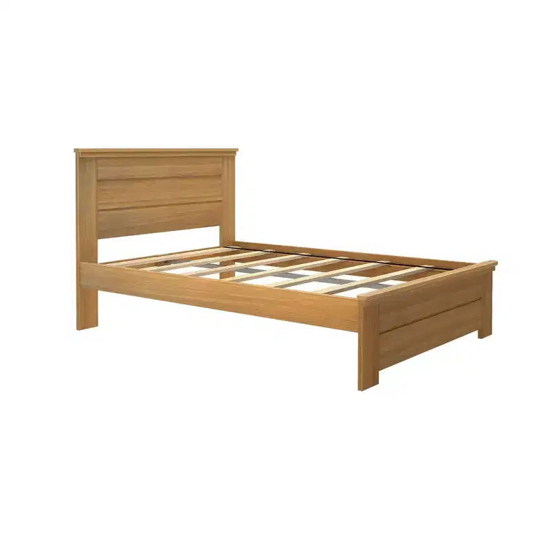 Κρεβάτι Plank+Beam Farmhouse διπλό (Full Size) με κεφαλάρι, πλατφόρμα από μασίφ ξύλο