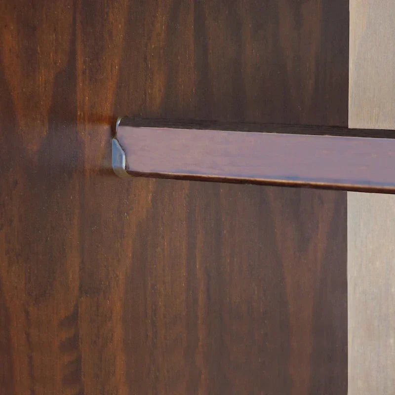Palace Imports 100% Solid Wood Kyle 4-Door Wardrobe Armoire with Solid Wood or Mirrored Doors