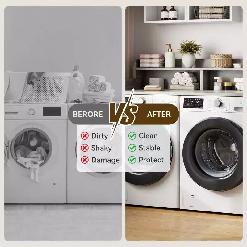 Wood Washer and Dryer Topper, 54 Laundry Countertop with 2-Tier Storage Shelf, Anti-Slip Work Surface with Guardrails for Laundry Organization