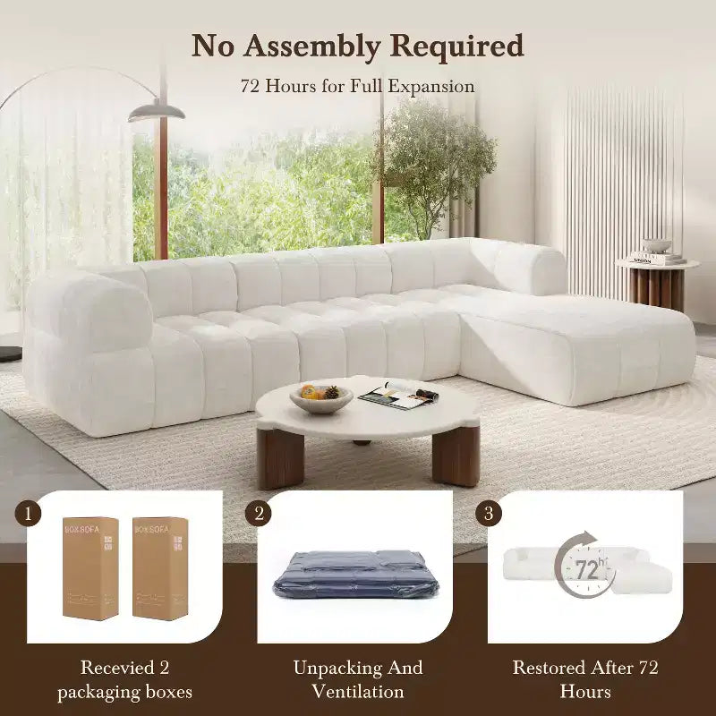 Μοντέρνος γωνιακός καναπές σε σχήμα L Christopher Knight Home Keri 122 με αφρό υψηλής πυκνότητας και χαμηλή πλάτη