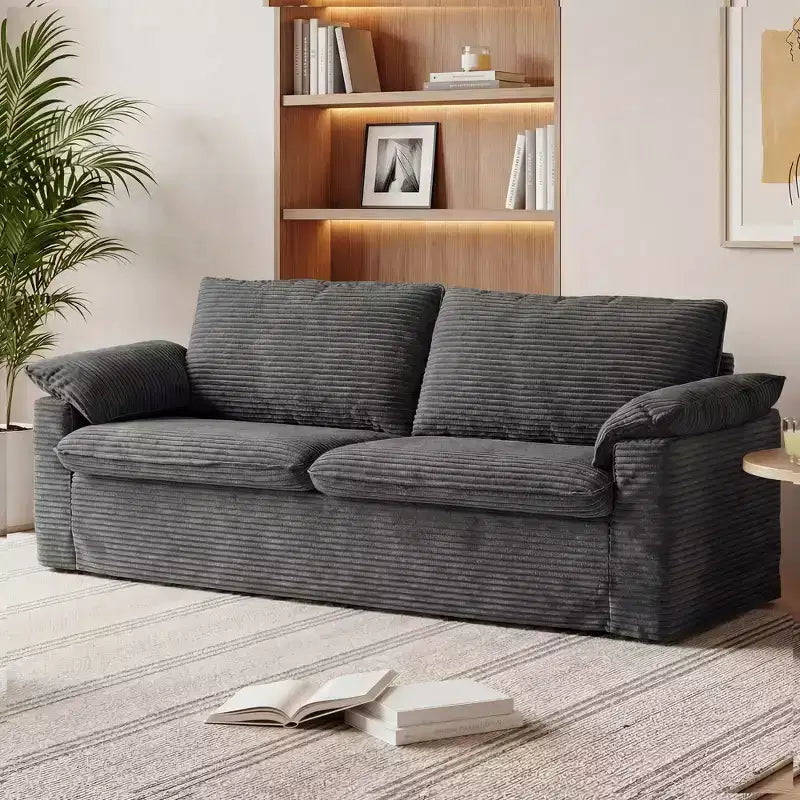 Καναπές Dyonery 86 Cloud Loveseat, Βαθύ Κάθισμα & Μαξιλάρια Φαρδύς Μπράτσων, Στιβαρός Σκελετός, Εργονομικός Σχεδιασμός που Επιτρέπει την Αναπνοή του Υφάσματος