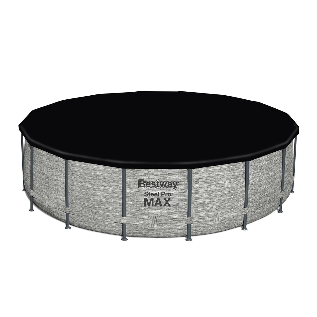 Στρογγυλή υπέργεια πισίνα Bestway Steel Pro MAX με αντλία και κάλυμμα