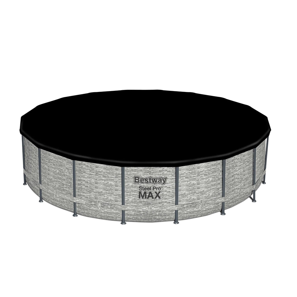 Στρογγυλή υπέργεια πισίνα Bestway Steel Pro MAX με αντλία και κάλυμμα