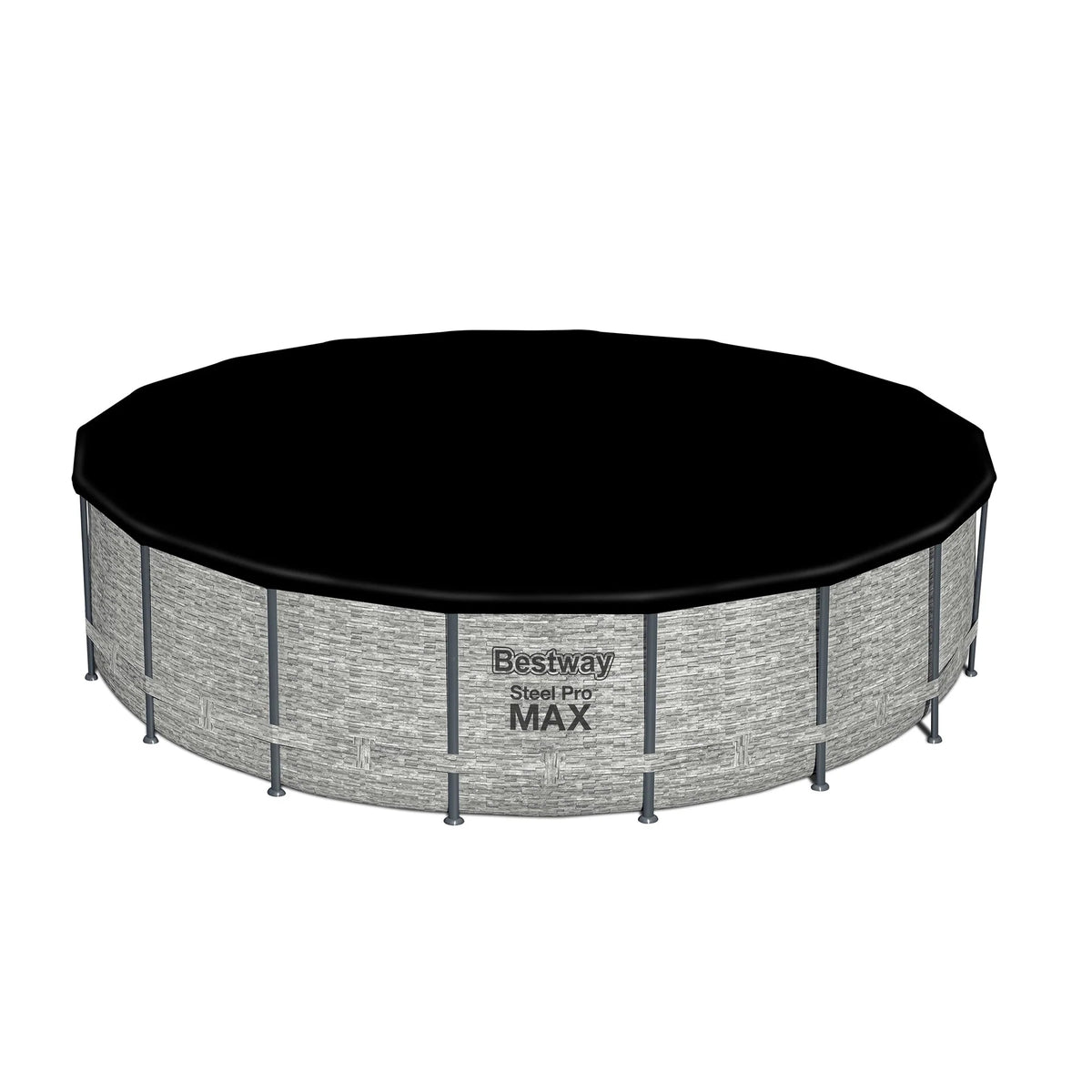 Στρογγυλή υπέργεια πισίνα Bestway Steel Pro MAX με αντλία και κάλυμμα