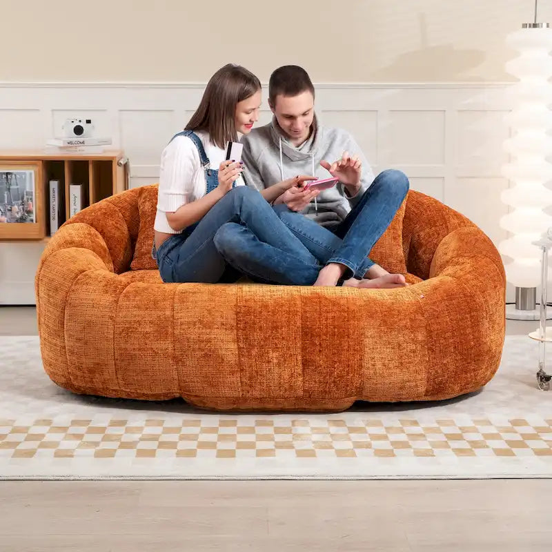 GDFStudio - Καναπές 2 Θέσεων Laurel Chenille Lazy με Αφρό Υψηλής Πυκνότητας και Υπερμεγέθη Άνεση