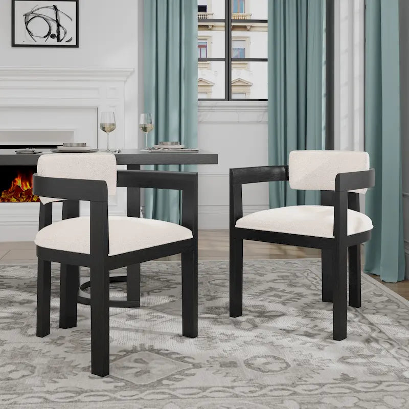 Μοντέρνα πολυτελής καρέκλα τραπεζαρίας Conrad με μπράτσα από την Christopher Knight Home