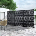 Star 01 Μαύρο Γαλβανισμένο Ατσάλινο Παραβάν 183x120x40cm