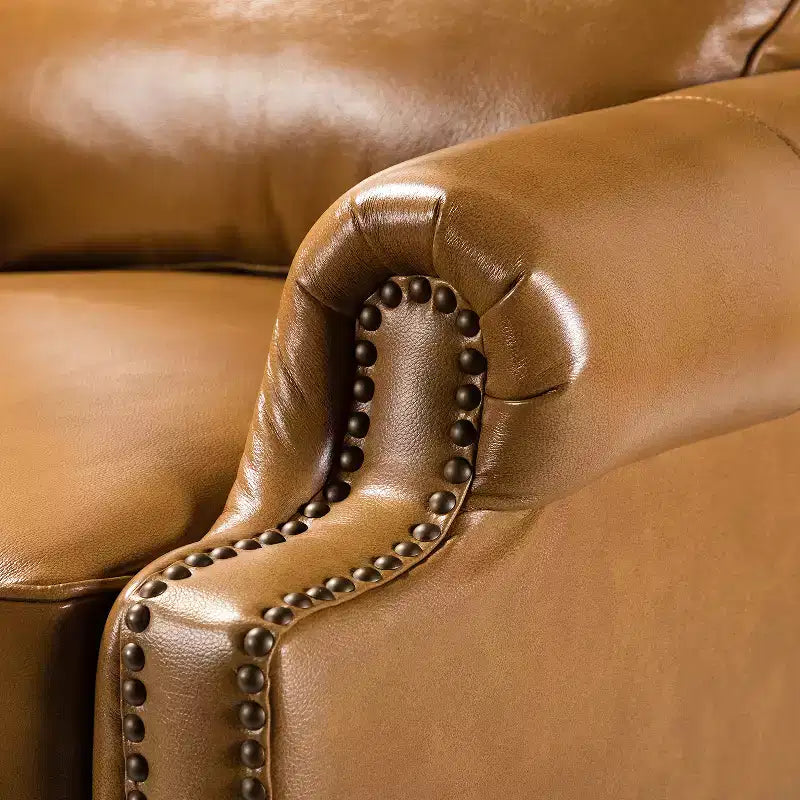 Σετ 2 Πολυθρόνων Elisabete Modern Wingback από Γνήσιο Δέρμα με Ανακλινόμενο Μηχανισμό και Διακοσμητικά Τρουκς για το Σαλόνι και την Κρεβατοκάμαρα| ART OF LIVING DESIGNS