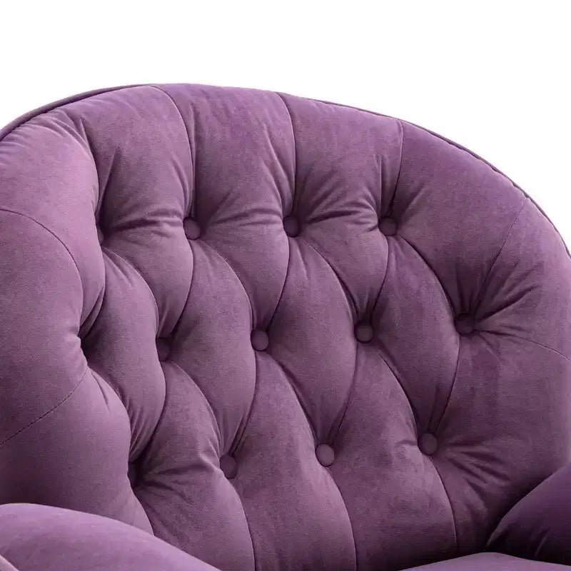 Πολυθρόνα Velvet Accent Okak με υποπόδιο, μοντέρνα πολυθρόνα σαλονιού χωρίς μπράτσα σε στυλ Mid-Century, μαλακή και άνετη πολυθρόνα για παρακολούθηση τηλεόρασης, gaming