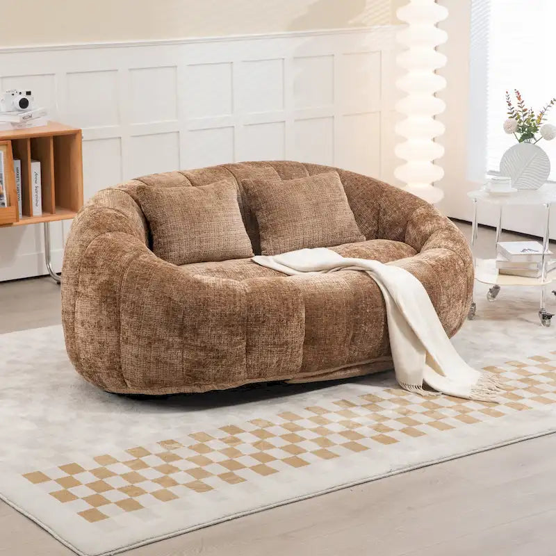GDFStudio - Καναπές 2 Θέσεων Laurel Chenille Lazy με Αφρό Υψηλής Πυκνότητας και Υπερμεγέθη Άνεση