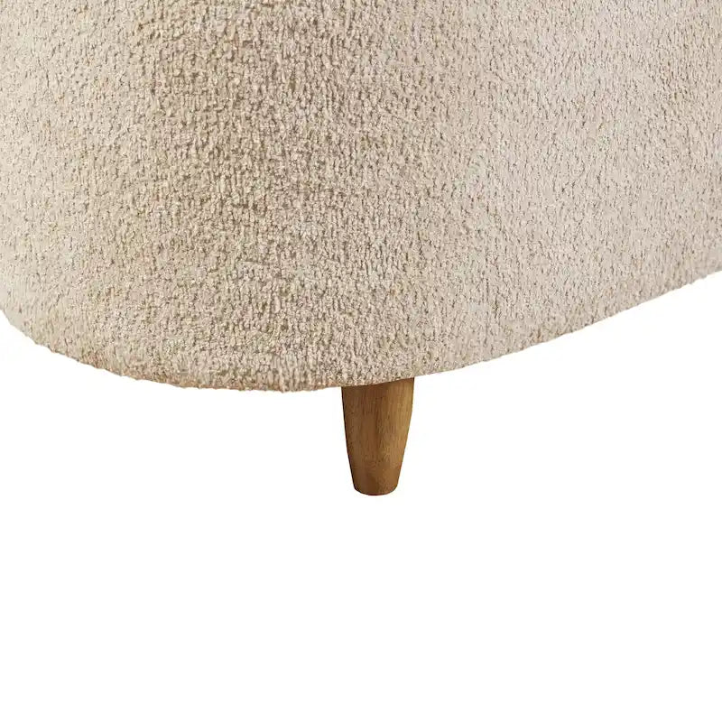 INK+IVY Bailey Taupe Boucle Flip Top Storage Bench
