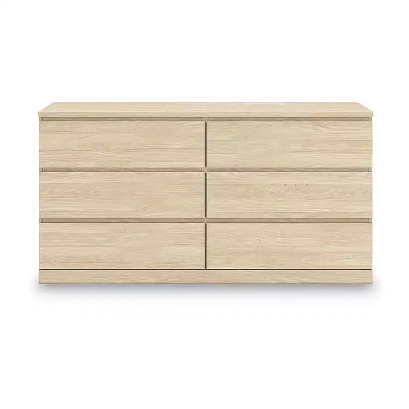 Συρταριέρα 6 συρταριών Signature Design by Ashley Modern Onita, Συρταριέρα σε φυσικό καφέ ξύλινο φινίρισμα με σχεδιασμό χωρίς πόμολα