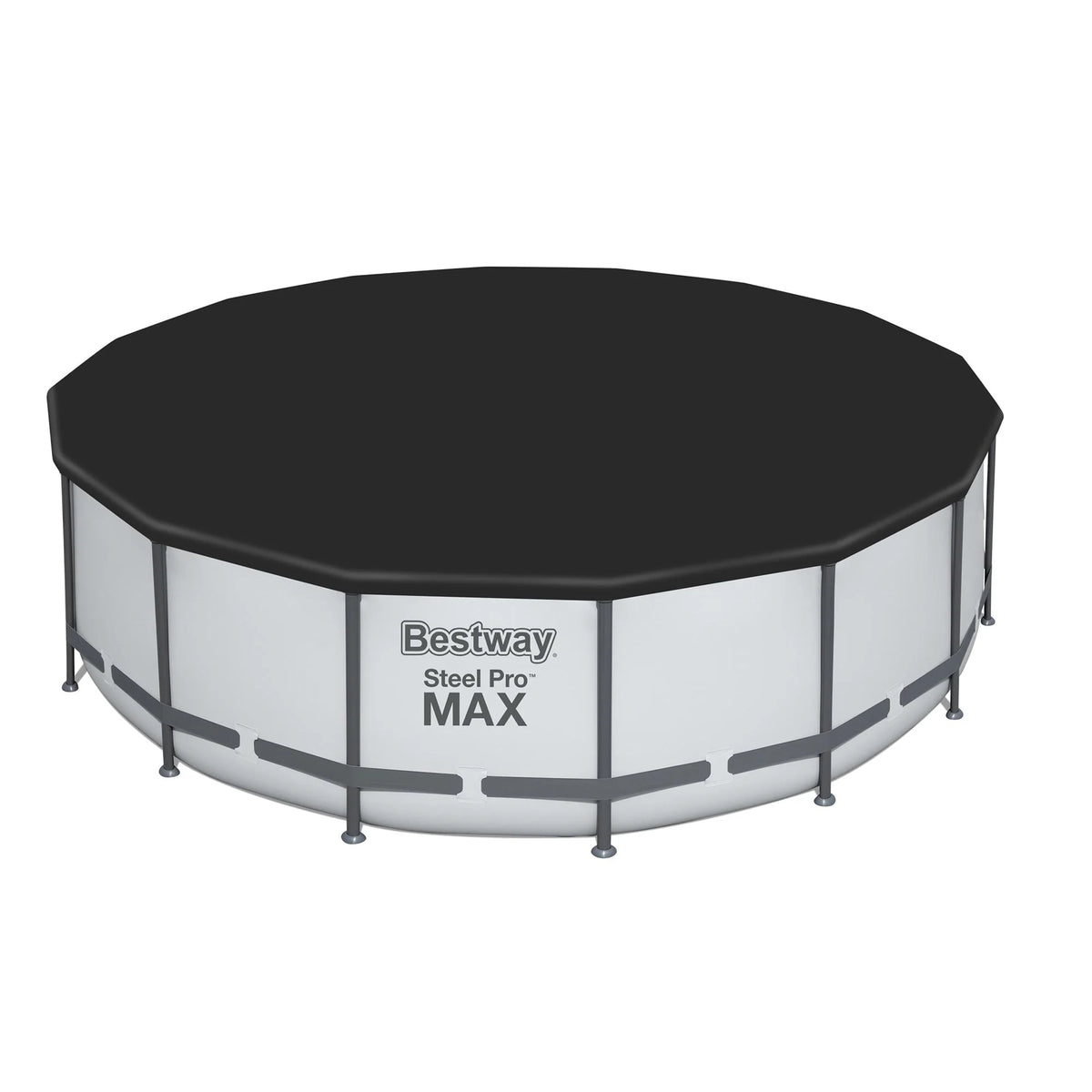 Στρογγυλή υπέργεια πισίνα Bestway Steel Pro MAX με αντλία και κάλυμμα