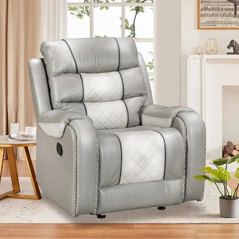Μεγάλη Πολυθρόνα Recliner Αμερικάνικου Σχεδιασμού από Τεχνητό Δέρμα για το Σαλόνι