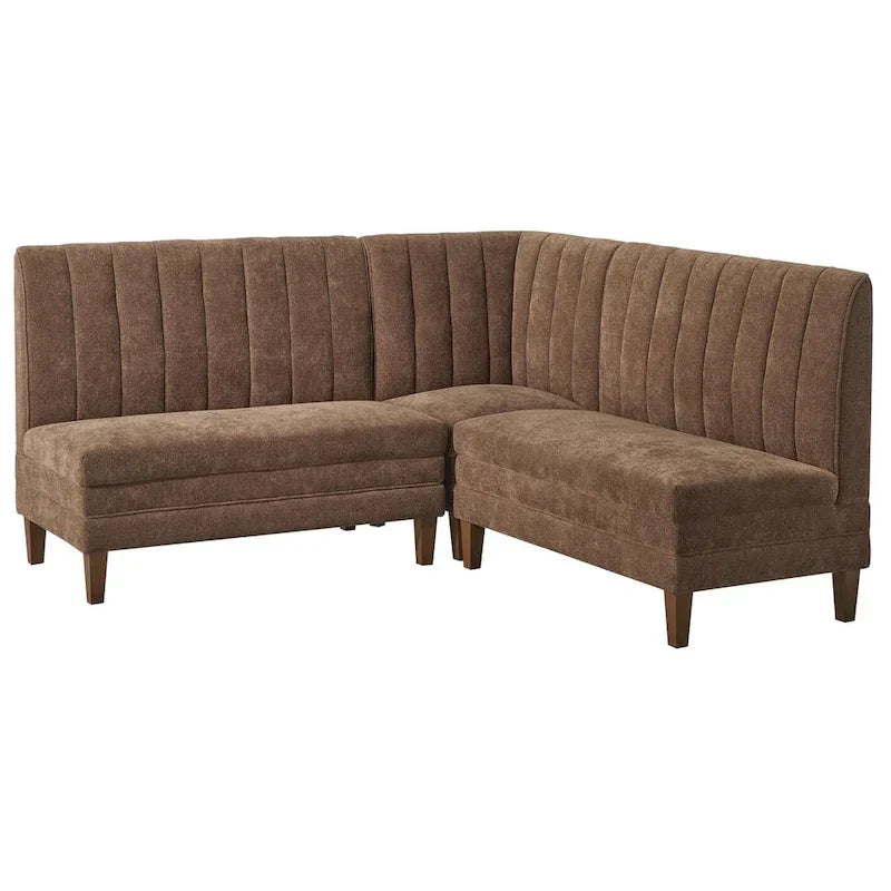 Lifestorey Kerrington 3-Piece Channel Back Upholstered Banquette Set
