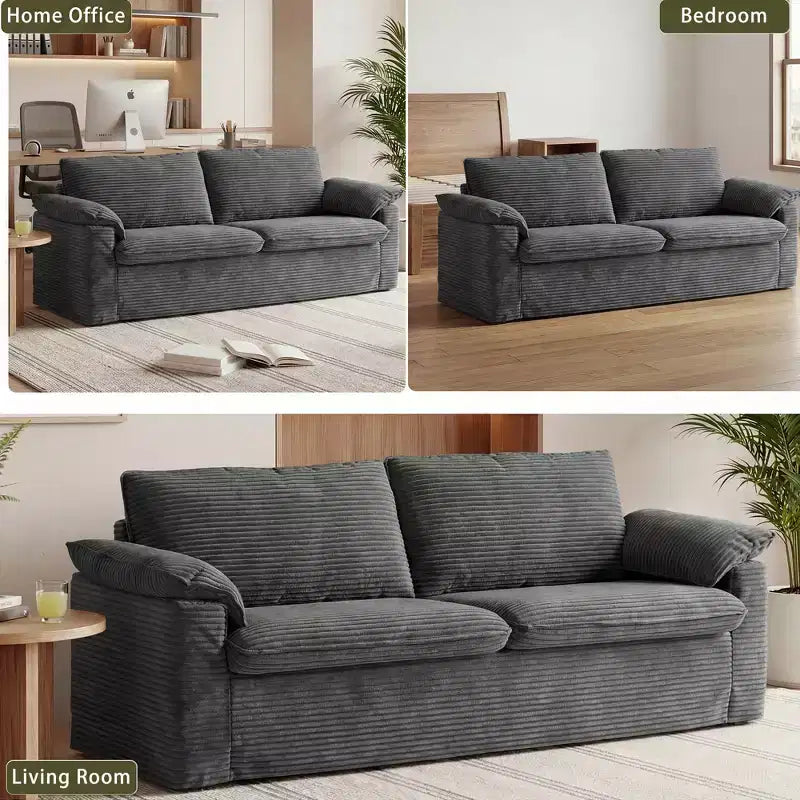 Καναπές Dyonery 86 Cloud Loveseat, Βαθύ Κάθισμα & Μαξιλάρια Φαρδύς Μπράτσων, Στιβαρός Σκελετός, Εργονομικός Σχεδιασμός που Επιτρέπει την Αναπνοή του Υφάσματος
