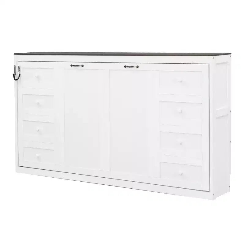 Επικλινές κρεβάτι (Murphy bed) μεγέθους Twin με φως LED, που αναδιπλώνεται σε ντουλάπι, κρυφό επιτοίχιο κρεβάτι για ξενώνα