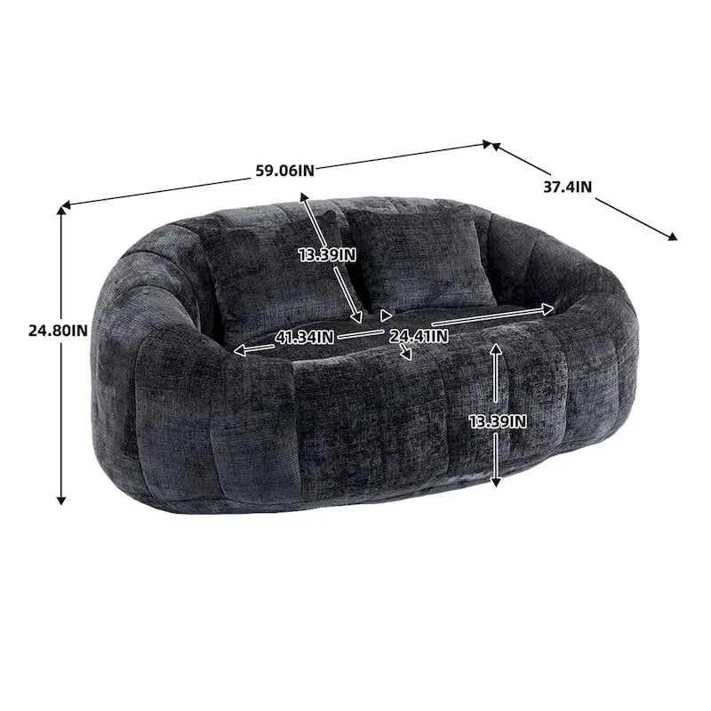 Πολυθρόνα Σακούλα Chenille Lazy Sofa