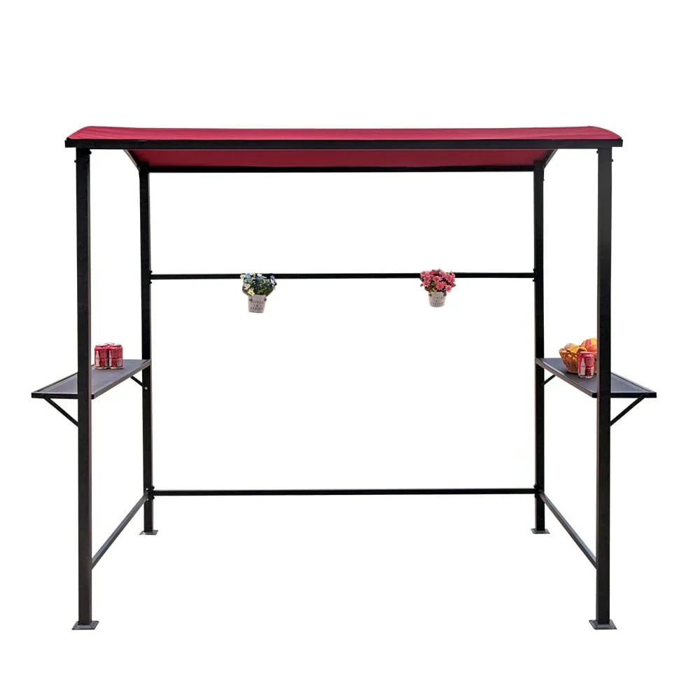 Outdoor 5 ft. x 8 ft. Steel Frame Grill Gazebo Canopy Barbecue Shelter