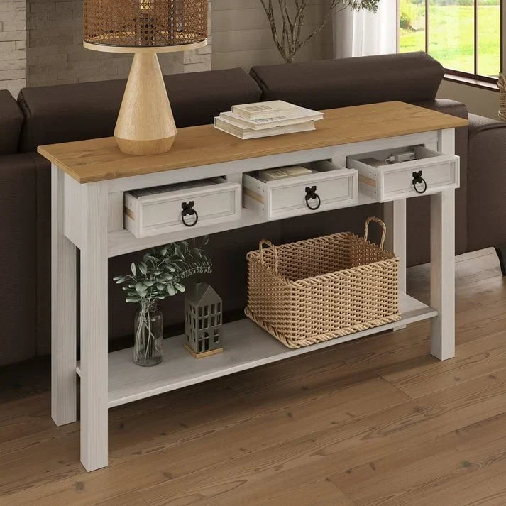 Ξύλινη Κονσόλα Τραπεζαρίας με 3 Συρτάρια Corona | Furniture Dash - N/A