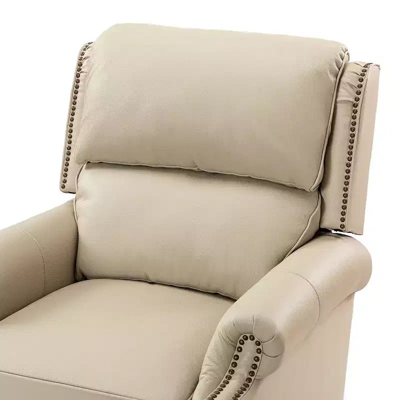 Σετ 2 Πολυθρόνων Elisabete Modern Wingback από Γνήσιο Δέρμα με Ανακλινόμενο Μηχανισμό και Διακοσμητικά Τρουκς για το Σαλόνι και την Κρεβατοκάμαρα| ART OF LIVING DESIGNS