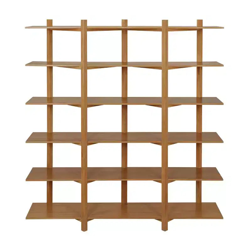 Ράφι Βιβλιοθήκη Christopher Knight Home Elliot Modern Wood 6 Επιπέδων Ανοιχτής Αποθήκευσης