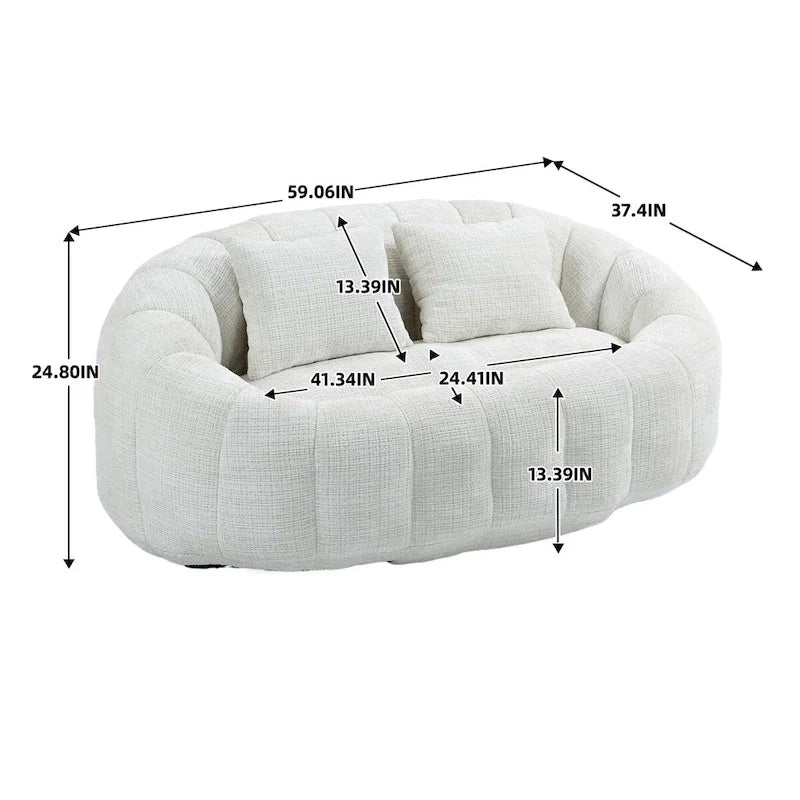 Πολυθρόνα Σακούλα Chenille Lazy Sofa