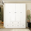Wardrobe Armoire Closet 59W Large Freestanding Wardrobe Cabinet White