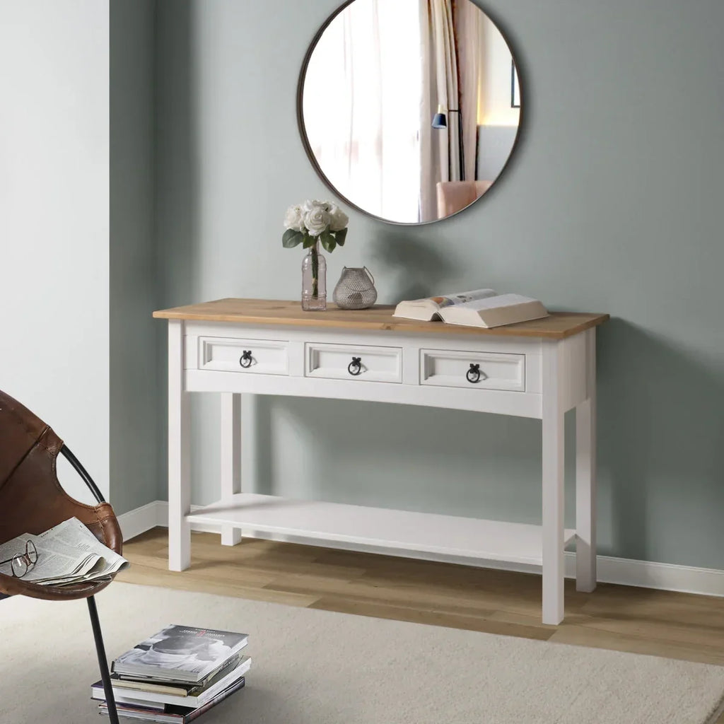 Ξύλινη Κονσόλα Τραπεζαρίας με 3 Συρτάρια Corona | Furniture Dash - N/A