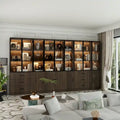 Aluminum and Glass Lighted Cabinet Customizable for Buffet/Bookshelf