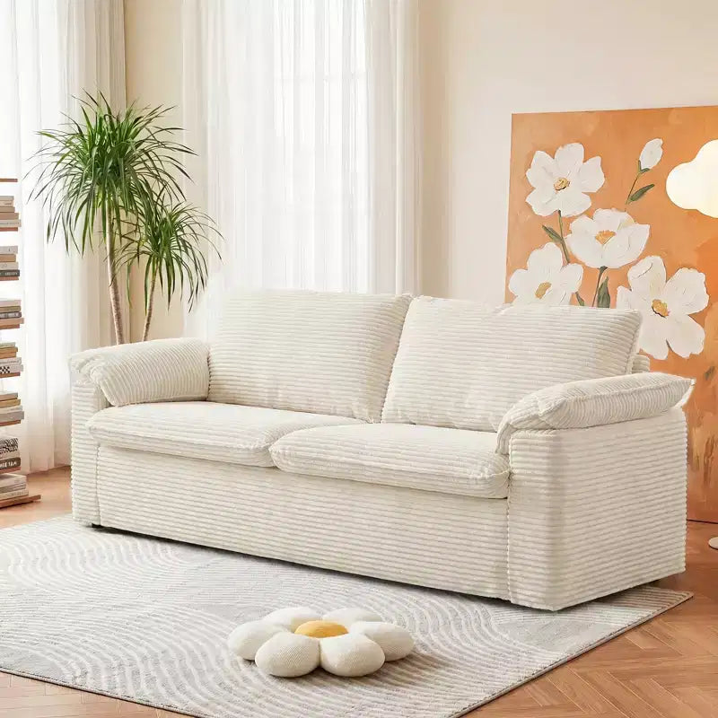 Καναπές Dyonery 86 Cloud Loveseat, Βαθύ Κάθισμα & Μαξιλάρια Φαρδύς Μπράτσων, Στιβαρός Σκελετός, Εργονομικός Σχεδιασμός που Επιτρέπει την Αναπνοή του Υφάσματος