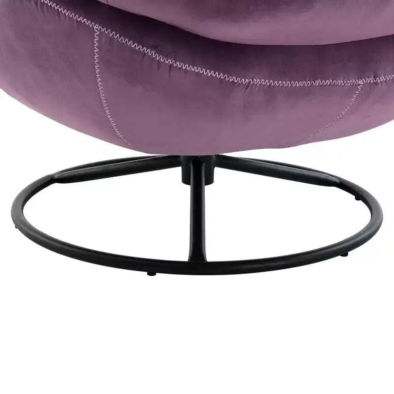 Πολυθρόνα Velvet Accent Okak με υποπόδιο, μοντέρνα πολυθρόνα σαλονιού χωρίς μπράτσα σε στυλ Mid-Century, μαλακή και άνετη πολυθρόνα για παρακολούθηση τηλεόρασης, gaming