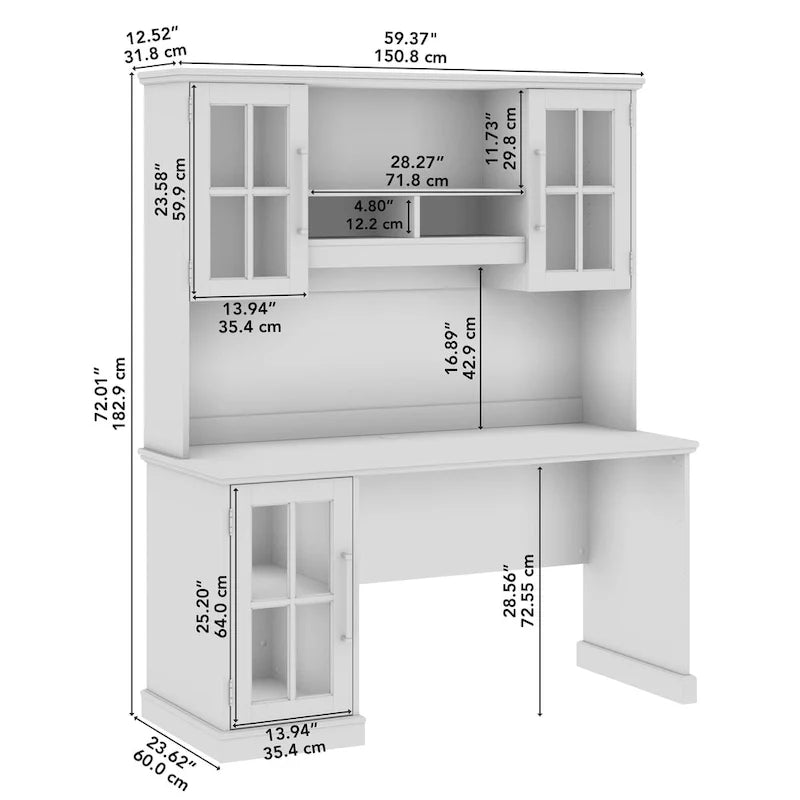Γραφείο υπολογιστή Westbrook 60W με ραφιέρα από την Bush Furniture