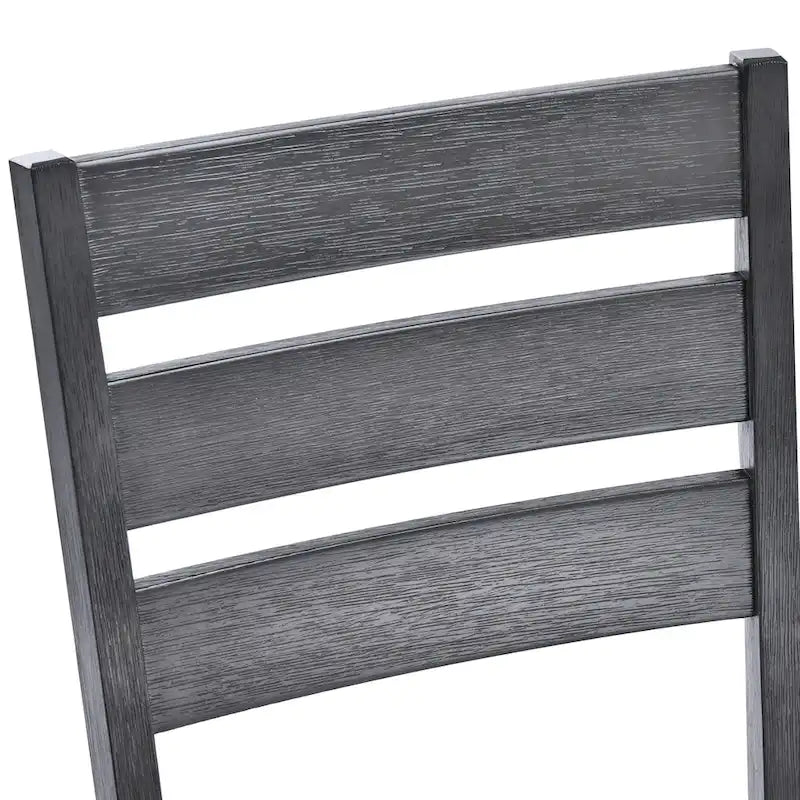 Slat Back Wood Dining Chairs Set of 4