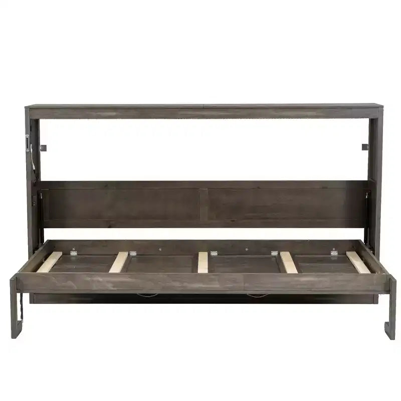 Επικλινές κρεβάτι (Murphy bed) μεγέθους Twin με φως LED, που αναδιπλώνεται σε ντουλάπι, κρυφό επιτοίχιο κρεβάτι για ξενώνα
