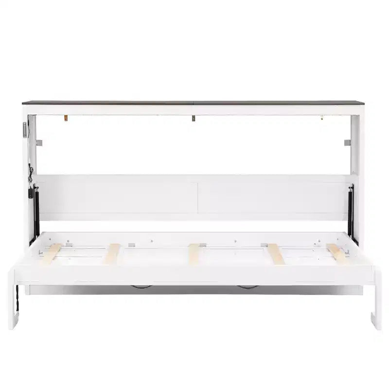 Επικλινές κρεβάτι (Murphy bed) μεγέθους Twin με φως LED, που αναδιπλώνεται σε ντουλάπι, κρυφό επιτοίχιο κρεβάτι για ξενώνα