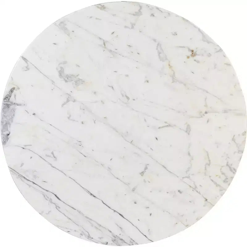 Round Marble Coffee Table with Sphere Legs, Multicolor, Seats 4â€?