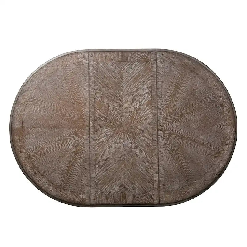 Στρογγυλή Τραπεζαρία Magnolia Manor με Κεντρικό Πόδι και Επεκτεινόμενες Φυλές - 2 Φινιρίσματα