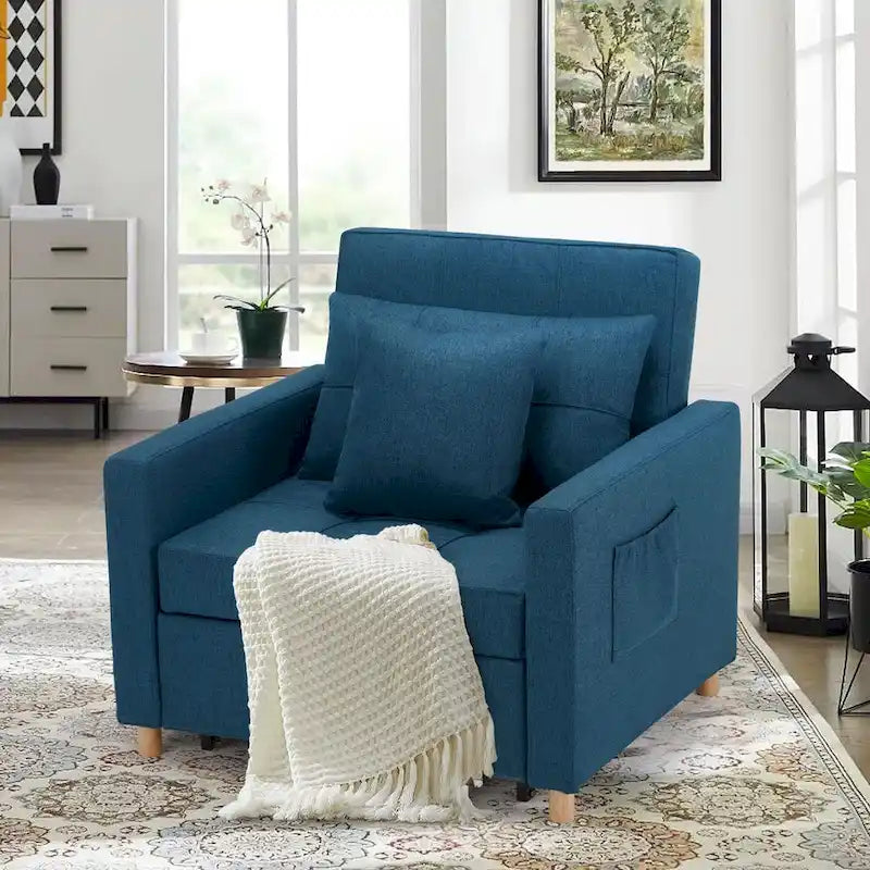 Ρυθμιζόμενη Πολυθρόνα-Κρεβάτι, Μετατρεπόμενη 3-σε-1, Πολλαπλά Χρώματα, Για 1 Άτομο