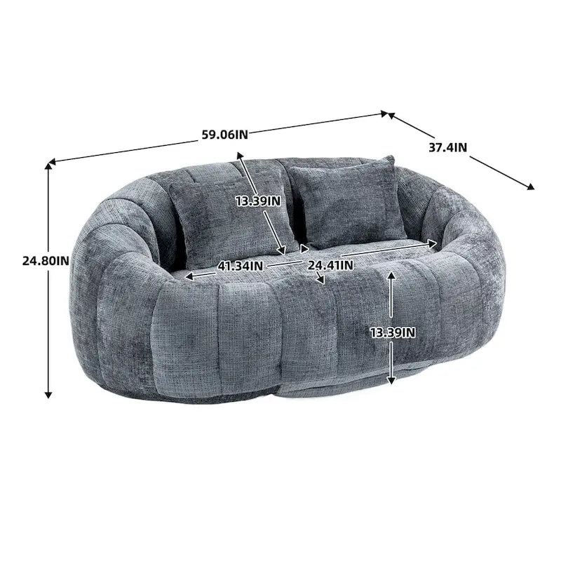 Πολυθρόνα Σακούλα Chenille Lazy Sofa