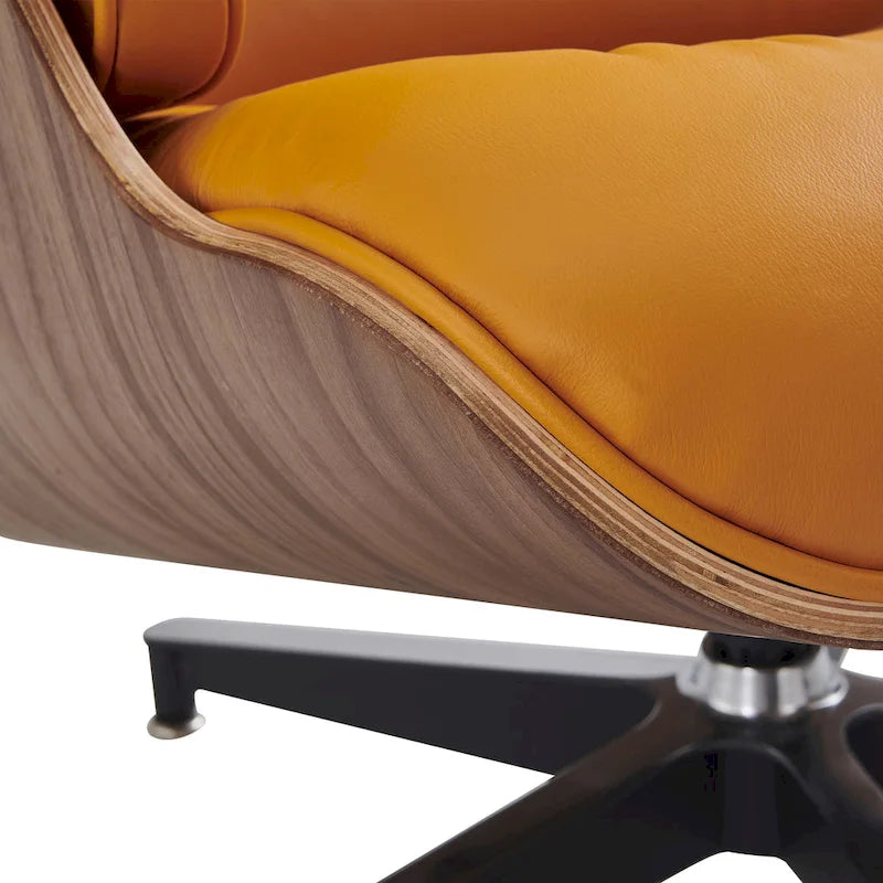 Mid Century Modern Leather Lounge Chair Armchair Recliner