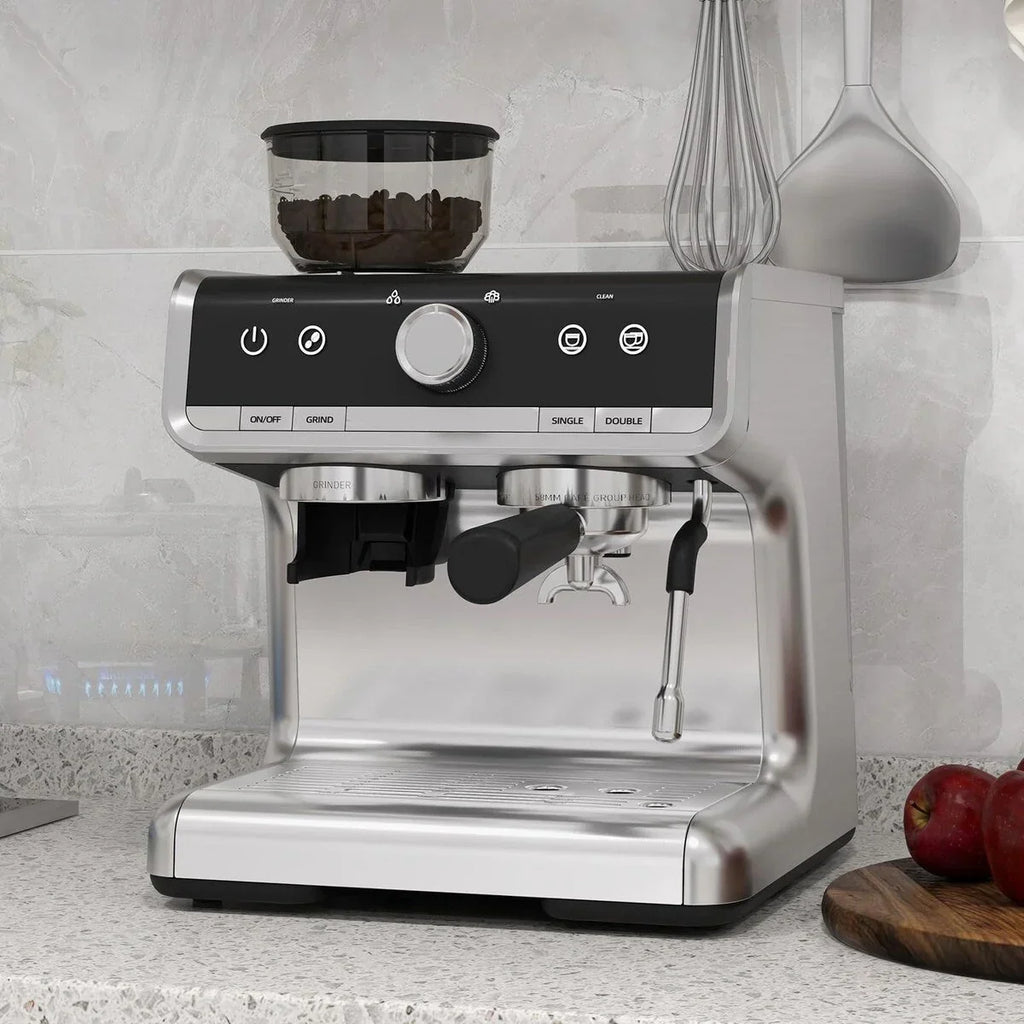 Espresso Coffee Maker, with Grinder, 2.8 L Water Tank