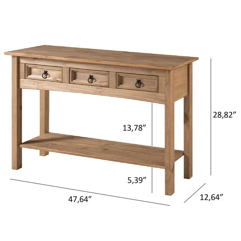 Ξύλινη Κονσόλα Τραπεζαρίας με 3 Συρτάρια Corona | Furniture Dash - N/A