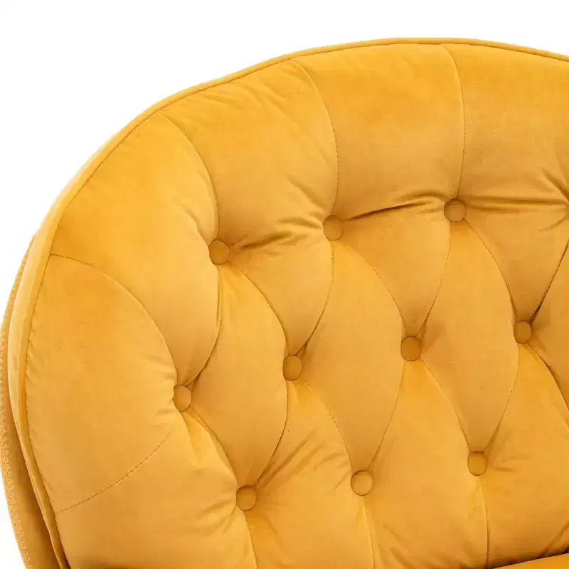Πολυθρόνα Velvet Accent Okak με υποπόδιο, μοντέρνα πολυθρόνα σαλονιού χωρίς μπράτσα σε στυλ Mid-Century, μαλακή και άνετη πολυθρόνα για παρακολούθηση τηλεόρασης, gaming