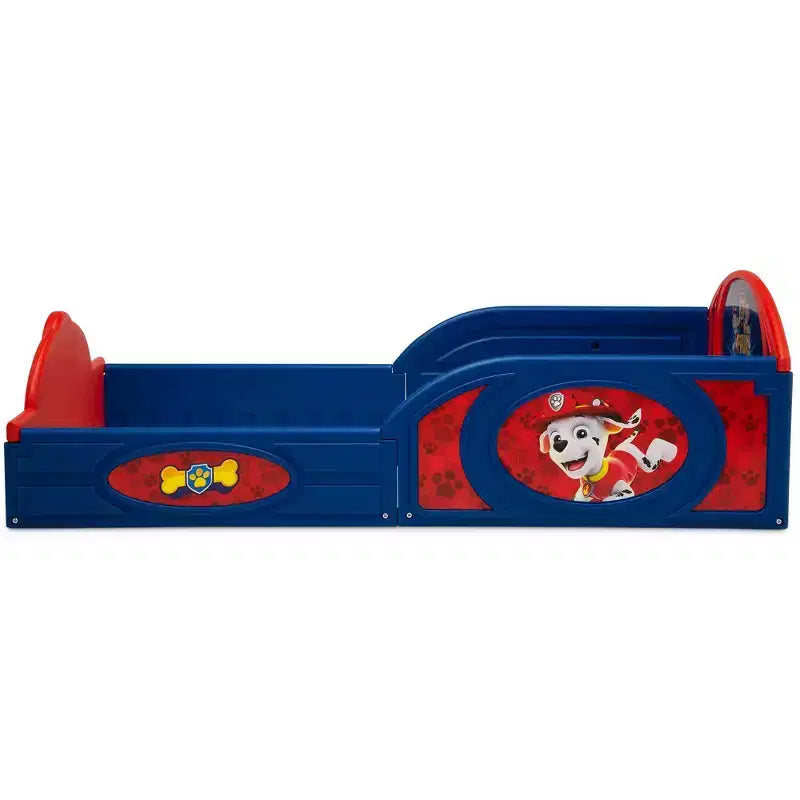 Παιδικό κρεβάτι από πλαστικό Delta Children Sleep and Play με ενσωματωμένα κάγκελα προστασίας - PAW Patrol