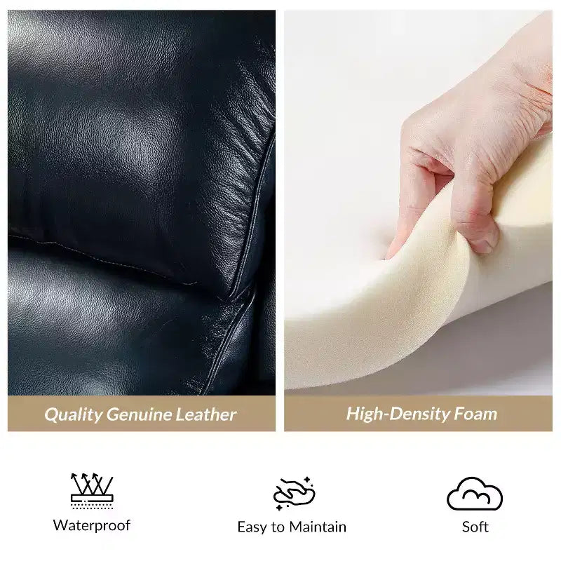 Σετ 2 Πολυθρόνων Elisabete Modern Wingback από Γνήσιο Δέρμα με Ανακλινόμενο Μηχανισμό και Διακοσμητικά Τρουκς για το Σαλόνι και την Κρεβατοκάμαρα| ART OF LIVING DESIGNS